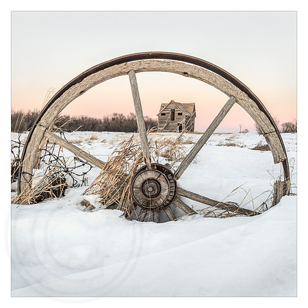 House Through the Wooden Wheel