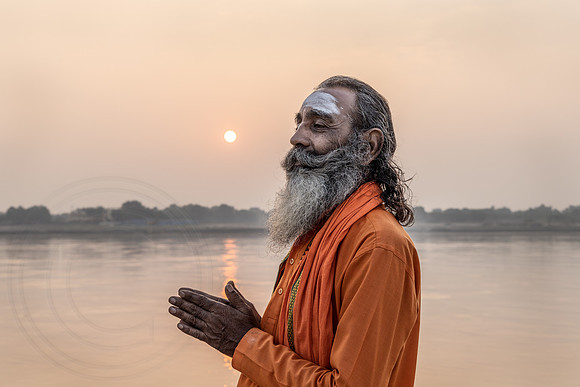 Sadhu, Sunrise, River Ganges 3
