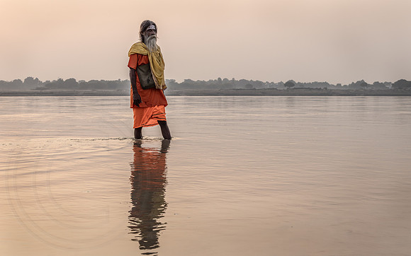 Sadhu, Sunrise, River Ganges 2