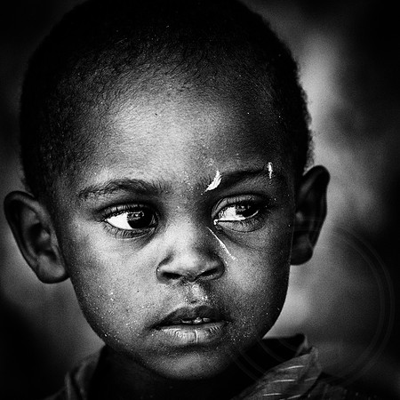 Herero Young Girl B&W