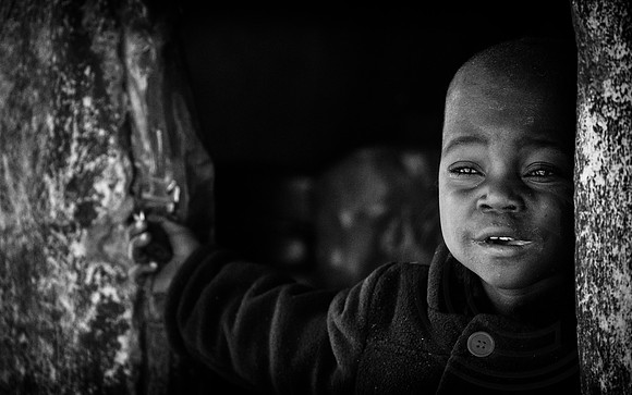 Himba Boy, Left Out B&W