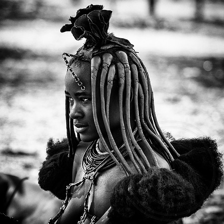 Himba Young Woman B&W