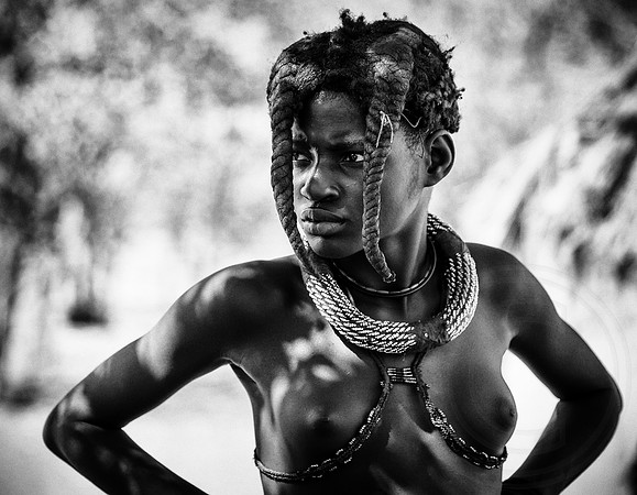 Himba, Young Woman B&W