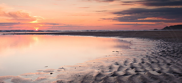 Sunset on Sand Ripples 1
