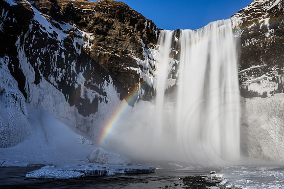 Skagarfoss Rainbow Waterfall