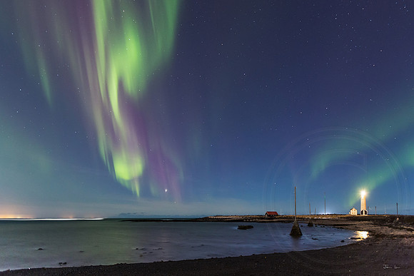 Northern Lights from Reykavik Lighthouse