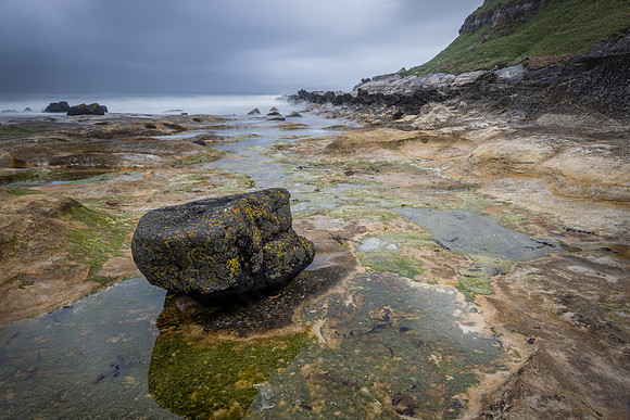 Eigg, Boulder with Encroaching Tide