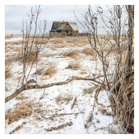 Abandoned Homestead with Snow