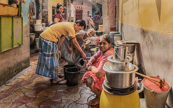 Queuing At The Water Tap