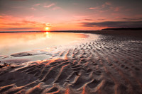 Sunset on Sand Ripples 2