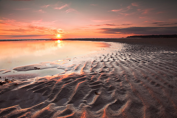 Sunset on Sand Ripples 2