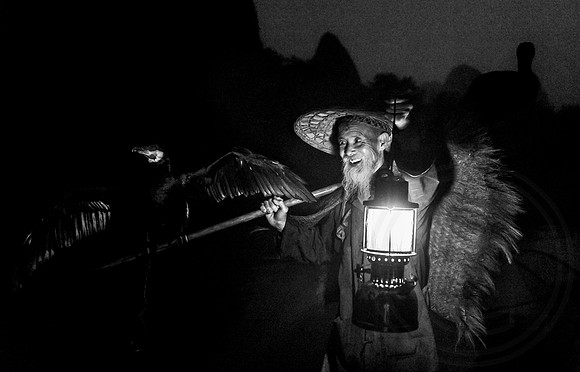 Cormerant Fisherman 8 B&W