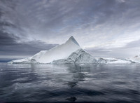 Iceberg with Last Light Coming Through
