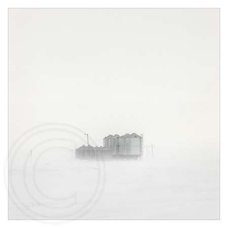 Grain Storage Bins Huddled Together